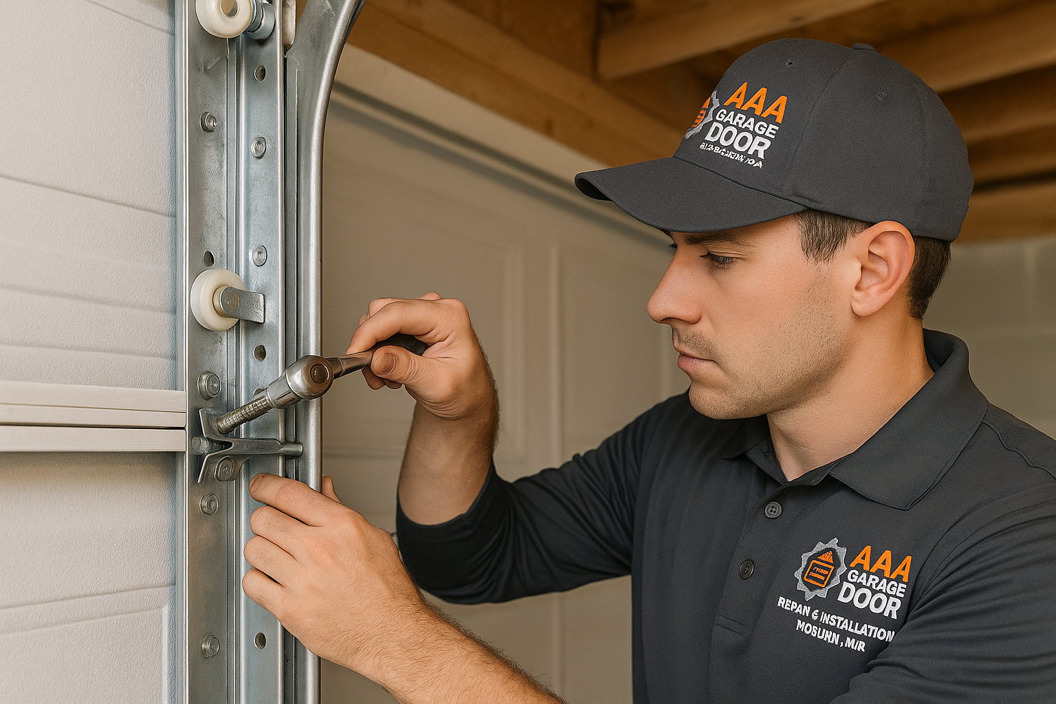 Garage Door Track Repair in Kittitas